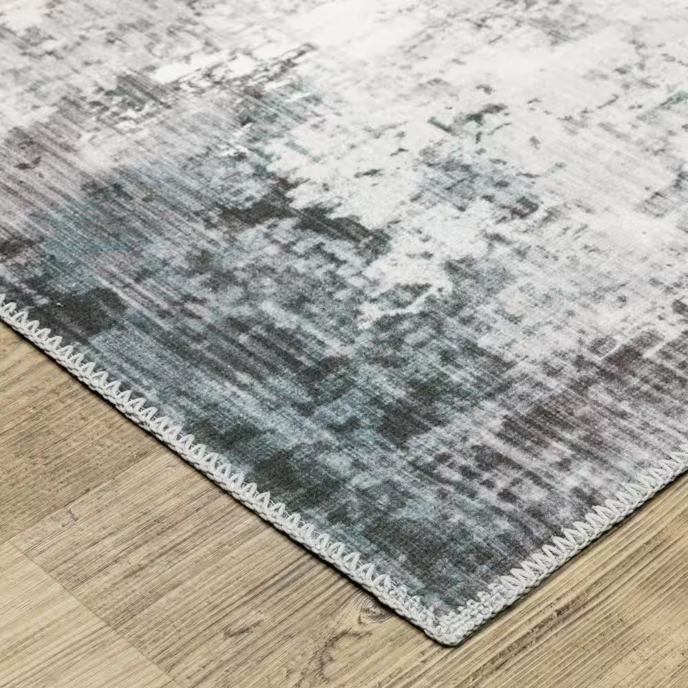 Harmony Gray 2 Ft. X 7 Ft. Indoor Machine Washable Runner Rug