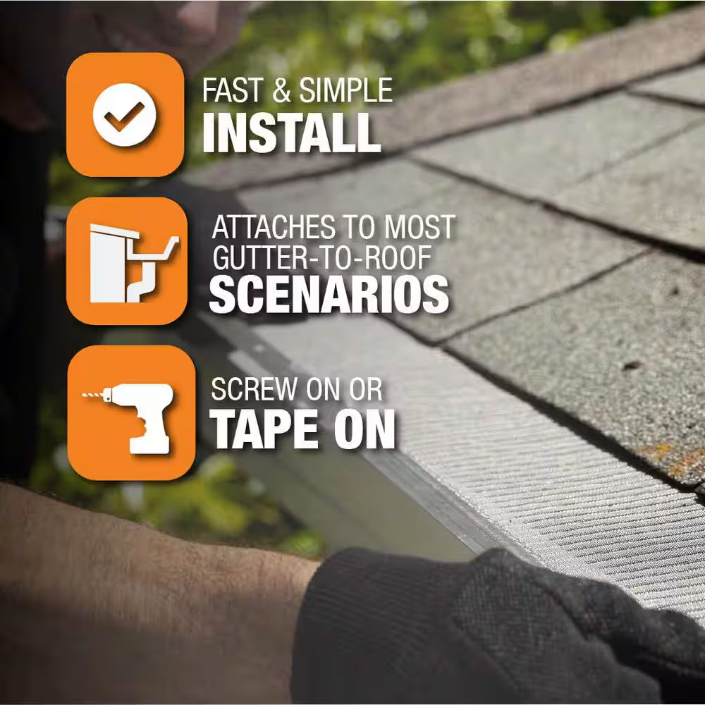 4 Ft. L X 5 In. W Stainless Steel Micro-Mesh Gutter Guard (80 Ft. Kit)