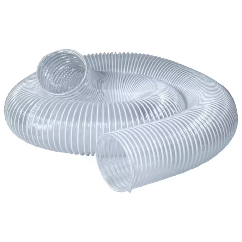 5 In. X 10 Ft. PVC Flexible Dust Collection Hose in Clear