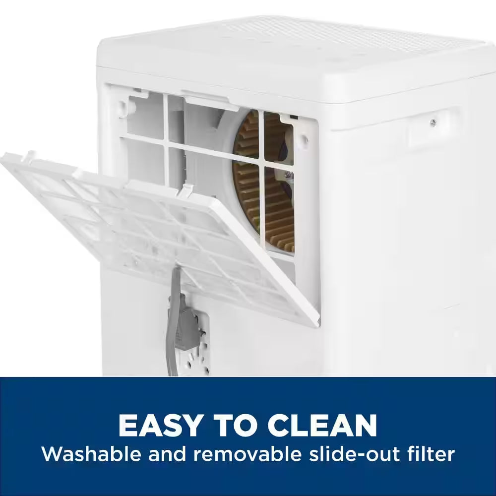 35 Pt. Dehumidifier with Smart Dry for Bedroom, Basement or Very Damp Rooms up to 3000 Sq. Ft. in White, ENERGY STAR