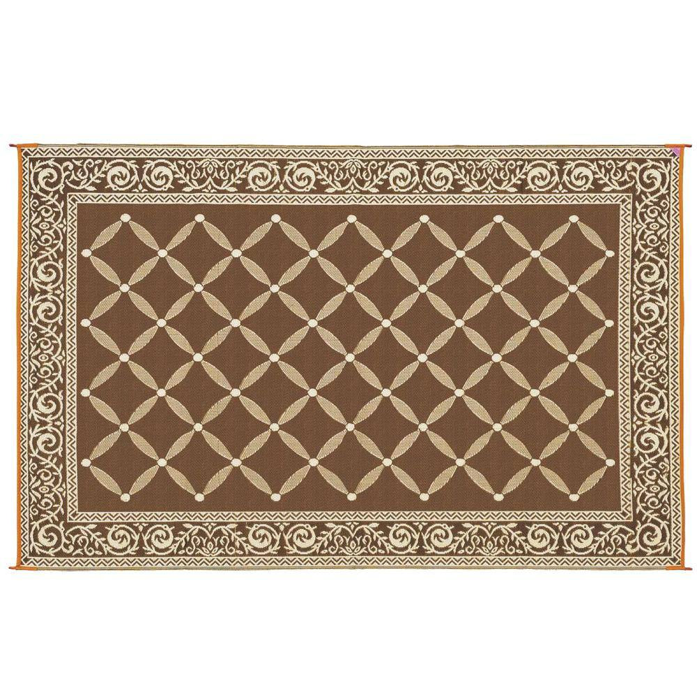 6 Ft. X 9 Ft. Reversible Mat - Classic Brown/Beige