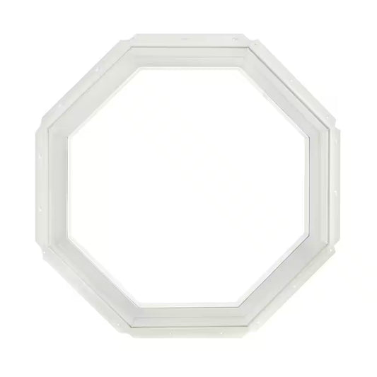 24 In. X 24 In. White Double-Pane Insulated Glass Octagon Vinyl Geometric Picture Window