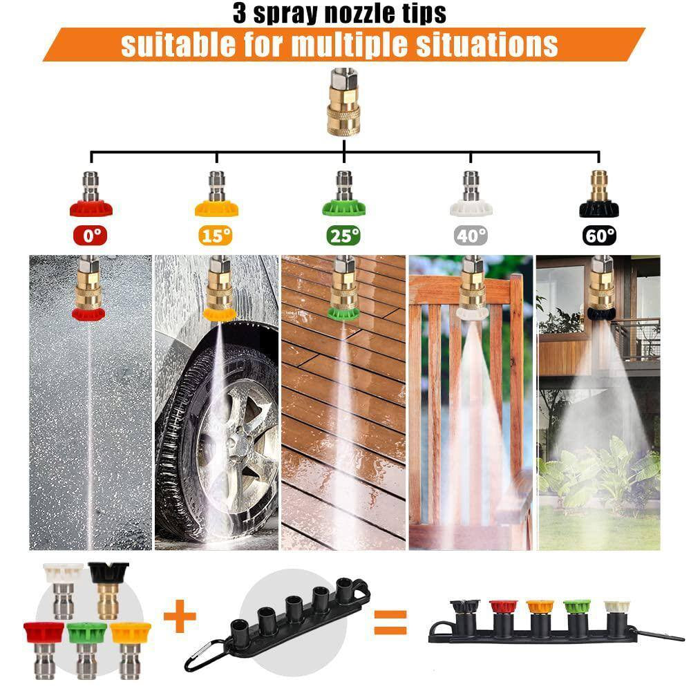 39 In. 5000-Psi Pressure Washer Gun with Extension Wand Replacement, M22 Power Washer Gun for Gutter Cleanning (Grey)
