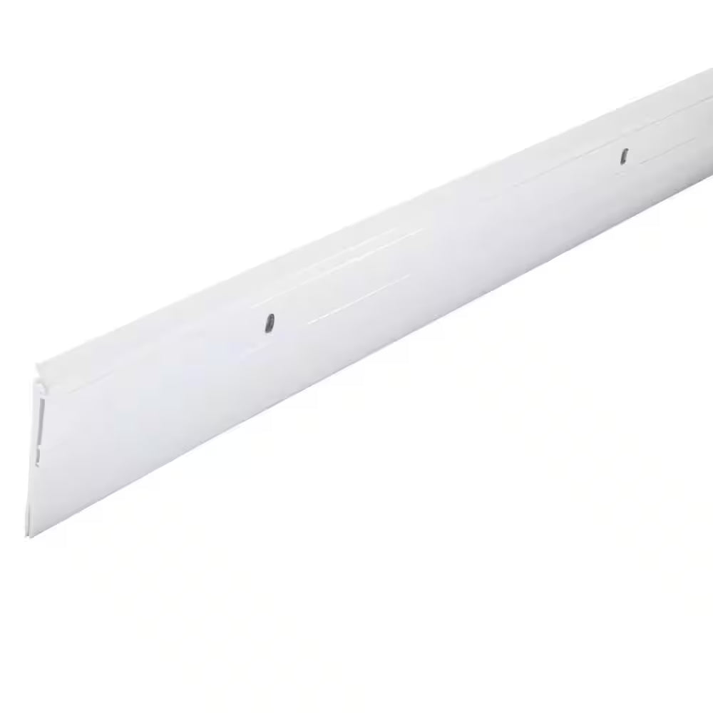 Heavy Duty 2 In. X 3/4 In. Interior/Exterior White Aluminum and Vinyl Screw-On Door Sweep