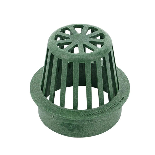 4 In. Plastic round Atrium Drainage Grate in Green
