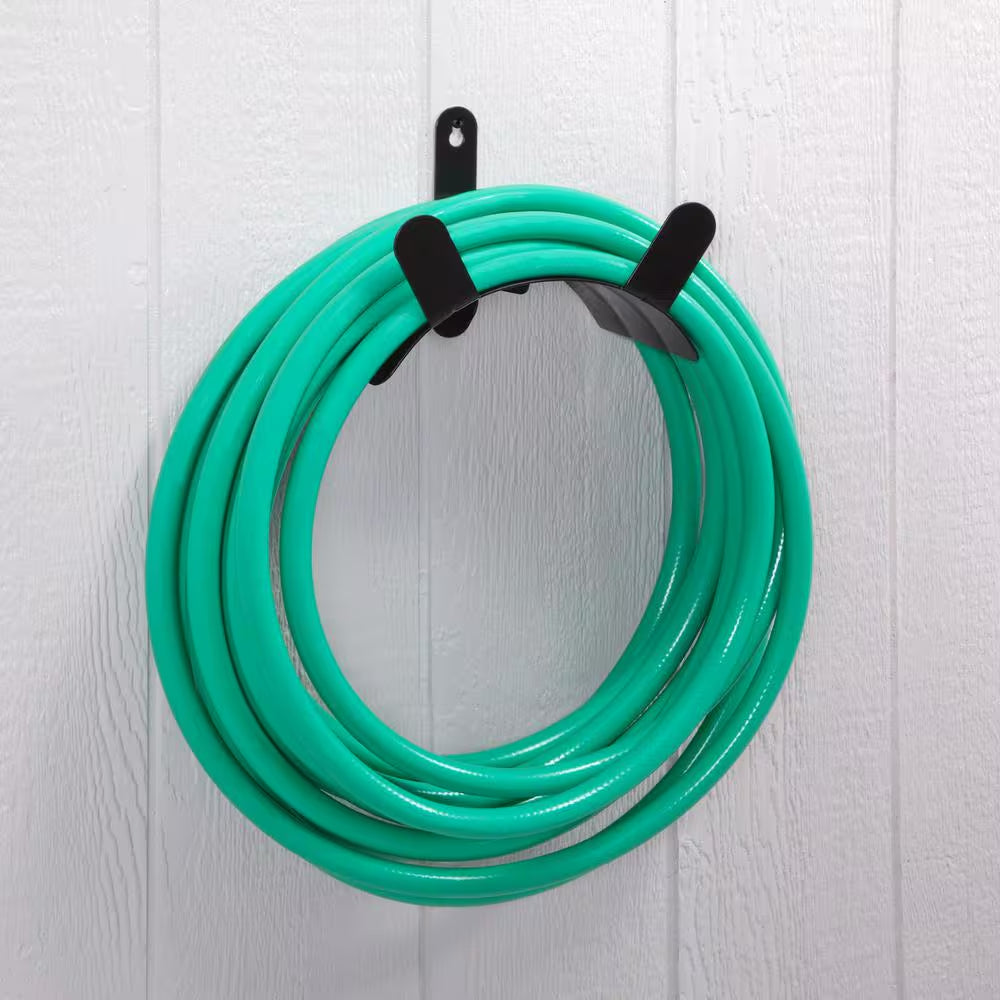 125 Ft. Black Steel Heavy-Duty Wall Mounted Garden Hose Reel
