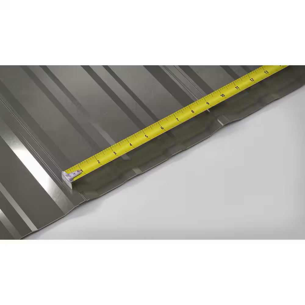 12 Ft. Sm-Rib Galvalume Steel 29-Gauge Roof/Siding Panel in Slate