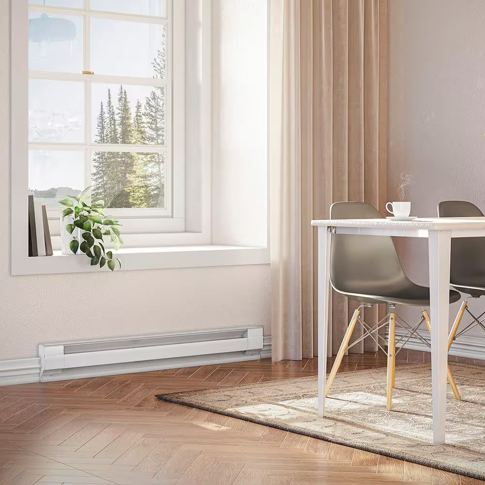 48 In. 240/208-Volt 1,000/750-Watt Electric Baseboard Heater in White
