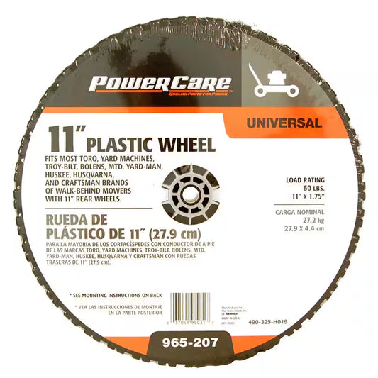 11 In. X 1.75 In. Universal Plastic Wheel for Lawn Mowers