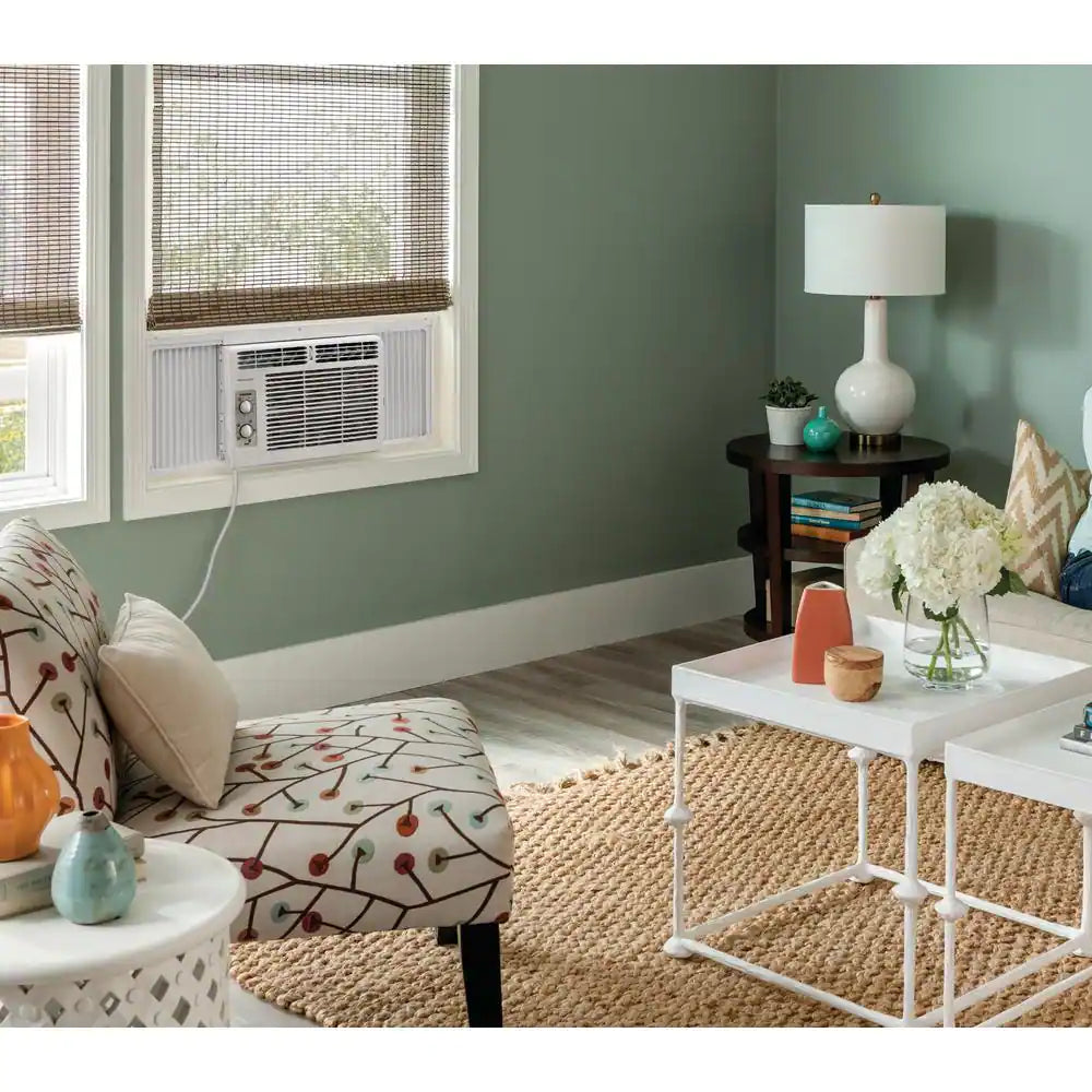 5,000 BTU Window Air Conditioner Cools 150 Sq. Ft. with Mechanical Controls in White 115V