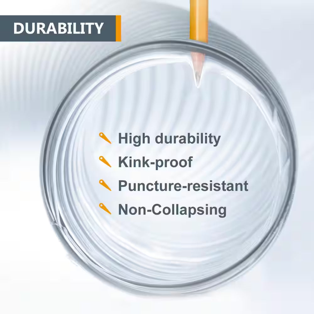 6 In. X 10 Ft. PVC Flexible Dust Collection Hose in Clear