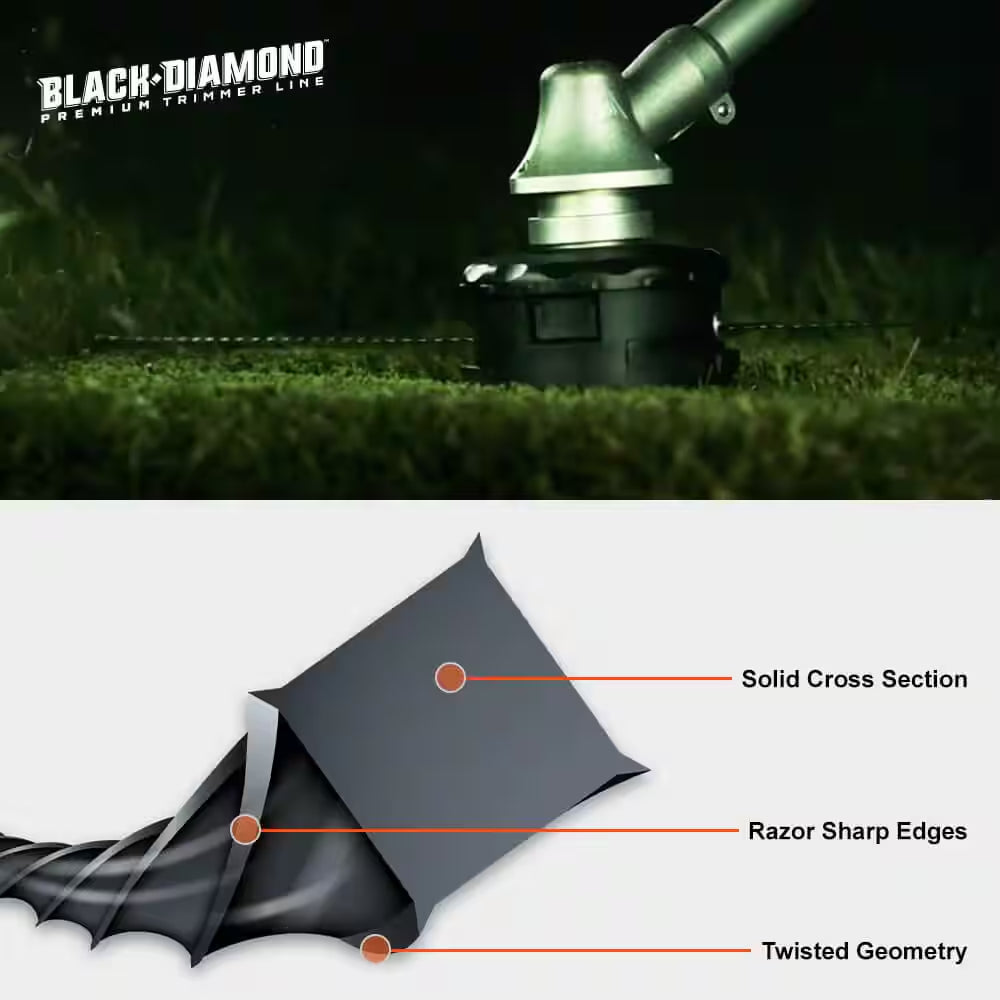 .105" Black Diamond Trimmer Line (217 Ft.) Large Clam