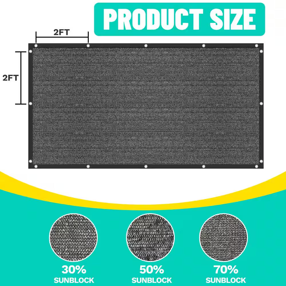 8 Ft. X 12 Ft. 70% Black Shade Cloth