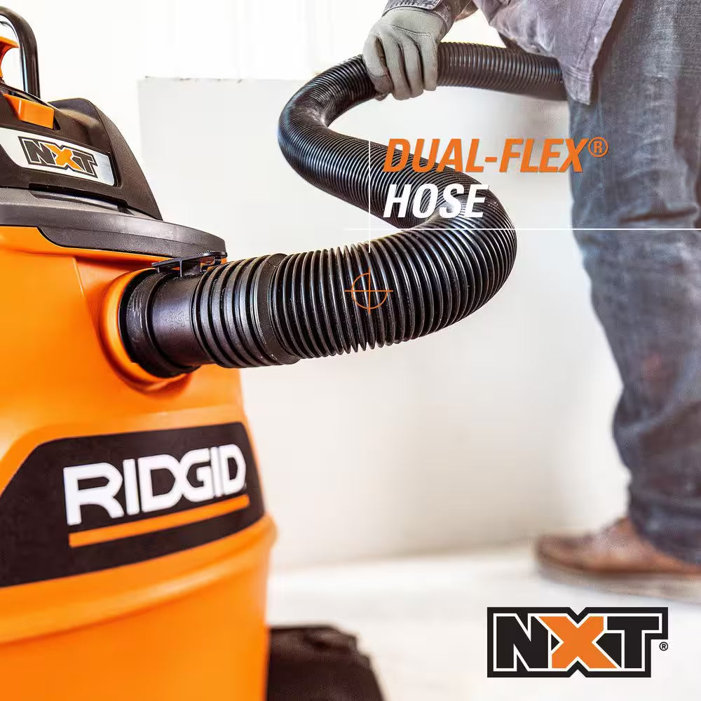 12 Gal. 5.0 Peak HP NXT Shop Vacuum Wet Dry Vac with General Debris Filter, Locking Hose and Attachments HD1200