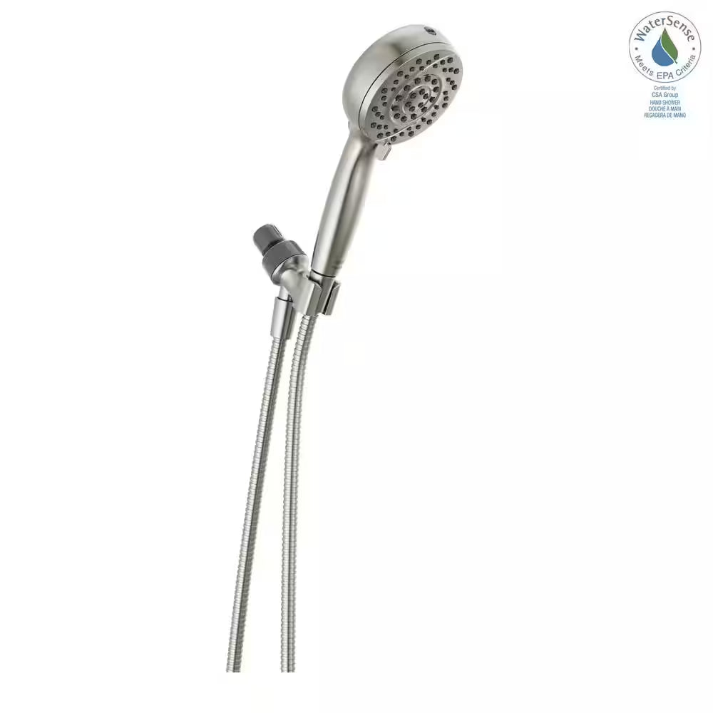 Proclean 6-Spray Wall Mount Handheld Shower Head 1.75 GPM in Spotshield Brushed Nickel