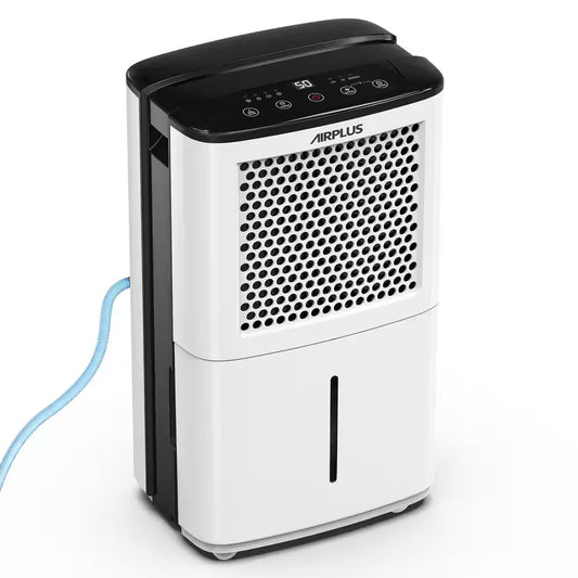 38 Pt. 2000 Sq. Ft. Portable Dehumidifier in White with 8.03 Pt. Bucket, Auto Defrost, Anionic Air Mode, 2-Fan Speeds