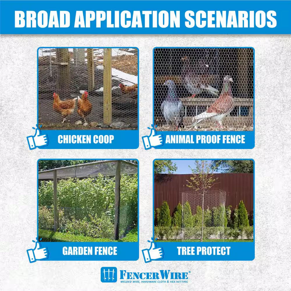 4 Ft. X 150 Ft. 20-Gauge Poultry Netting with 1 In. Mesh