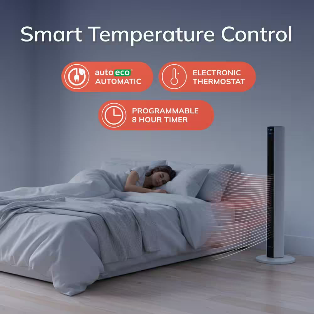 All Season 1500-Watt Electric Oscillating Space Heater and Fan Combo Tower with Remote Control