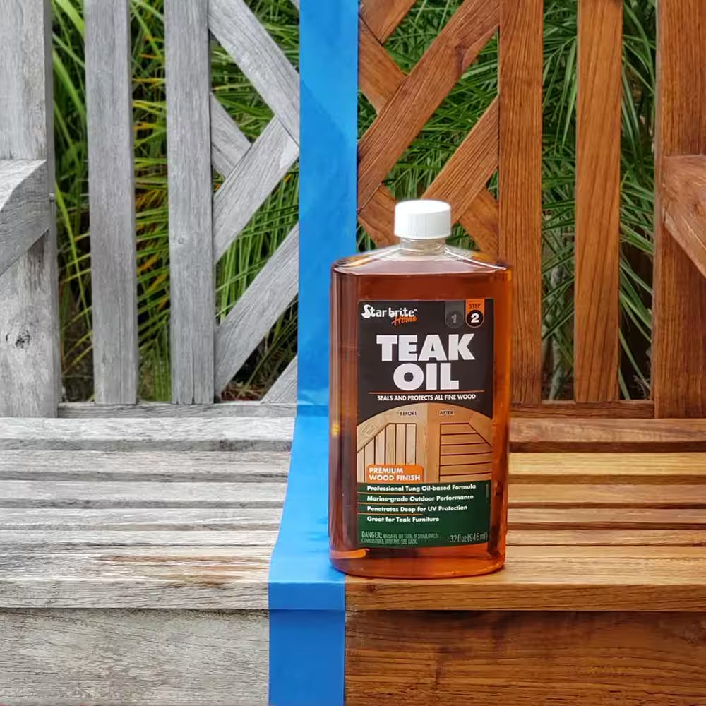 1 Quart Teak Oil in Clear