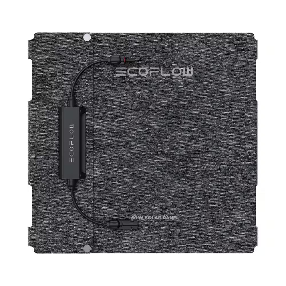 60-Watt Topcon Portable Solar Panel up to 25% Conversion Rate, IP68, Ideal Solar Power Source for RIVER 2 Series
