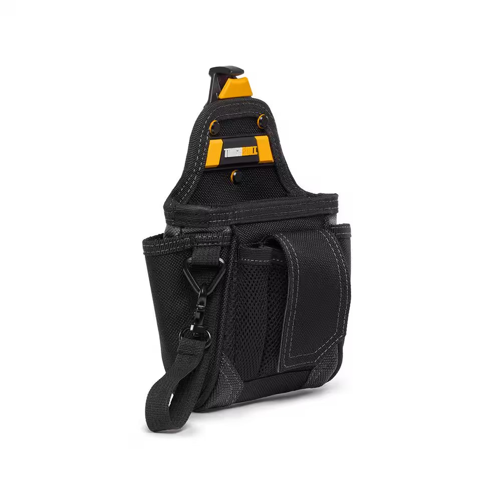 7.5" Warehouse Pouch in Black with 9 Pockets, Heavy Duty Tape Loop and Rugged Reinforced Construction
