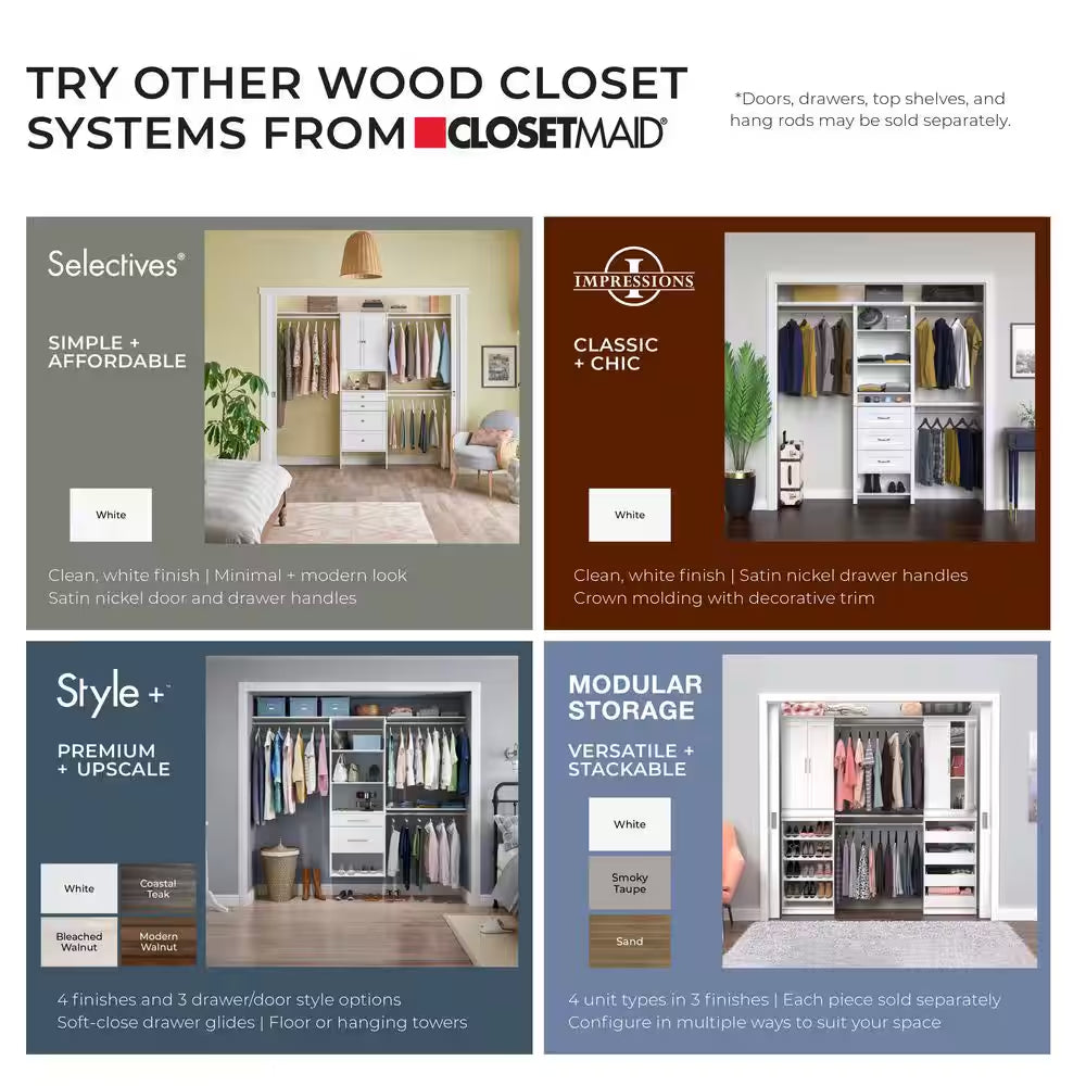 Style+ 14.59 In. D X 25.12 In. W X 31.28 In. H Bleached Walnut Laundry Room Floating Cabinet Kit with Modern Doors