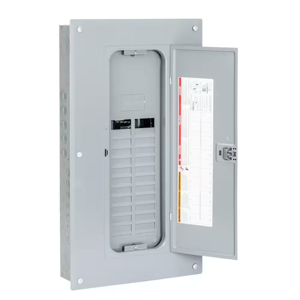 Homeline 125 Amp 20-Space 40-Circuit Indoor Main Lug Plug-On Neutral Load Center with Cover