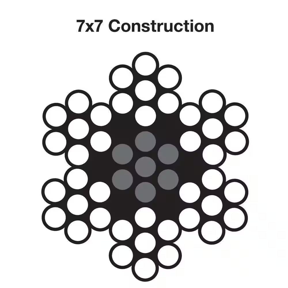 1/16 In. X 50 Ft. Galvanized Steel Uncoated Wire Rope