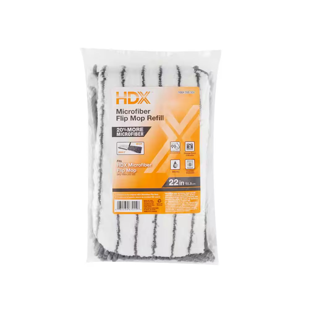 22 In. Microfiber Mop Dry and Wet Refill 1-Count