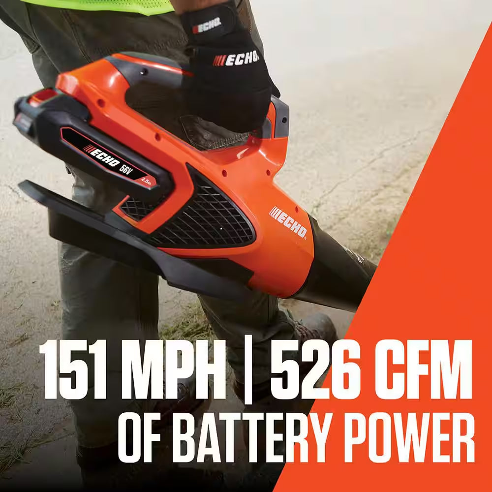 56V 151 MPH 526 CFM Cordless Battery Powered Handheld Leaf Blower with 2.5Ah Battery and Charger