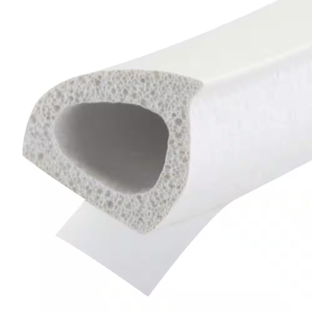 0.375 In. X 17 Ft. White Silicone Rubber Window Seal for Ex-Large Gaps Weatherstrip Roll