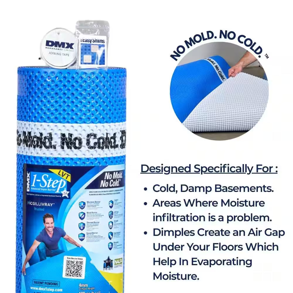 100 Sq. Ft. 3.6 Ft. X 29 Ft. X 5/.32 In. Underlayment for Vinyl Planks, Laminate and Engineered Hardwood Floors