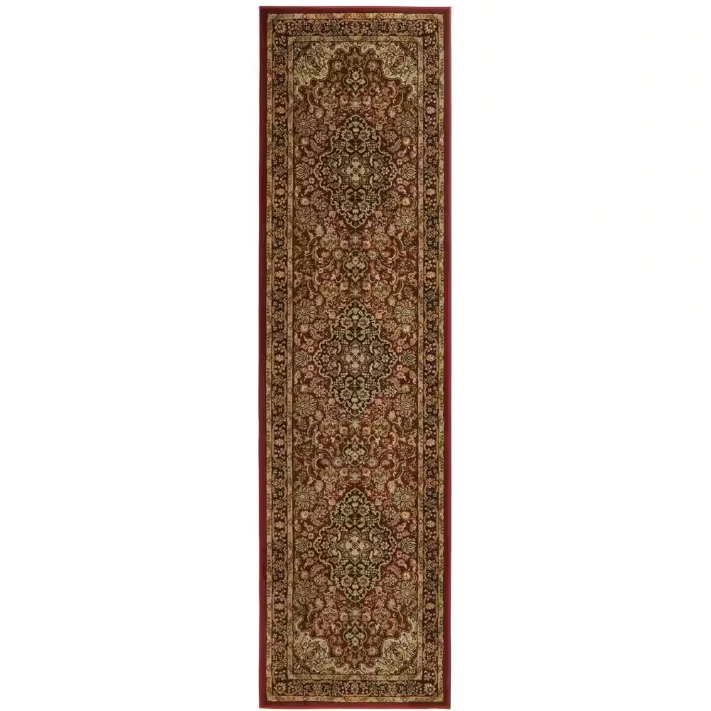 Silk Road Red 2 Ft. X 7 Ft. Medallion Runner Rug