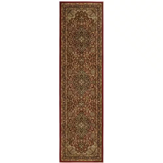 Silk Road Red 2 Ft. X 7 Ft. Medallion Runner Rug