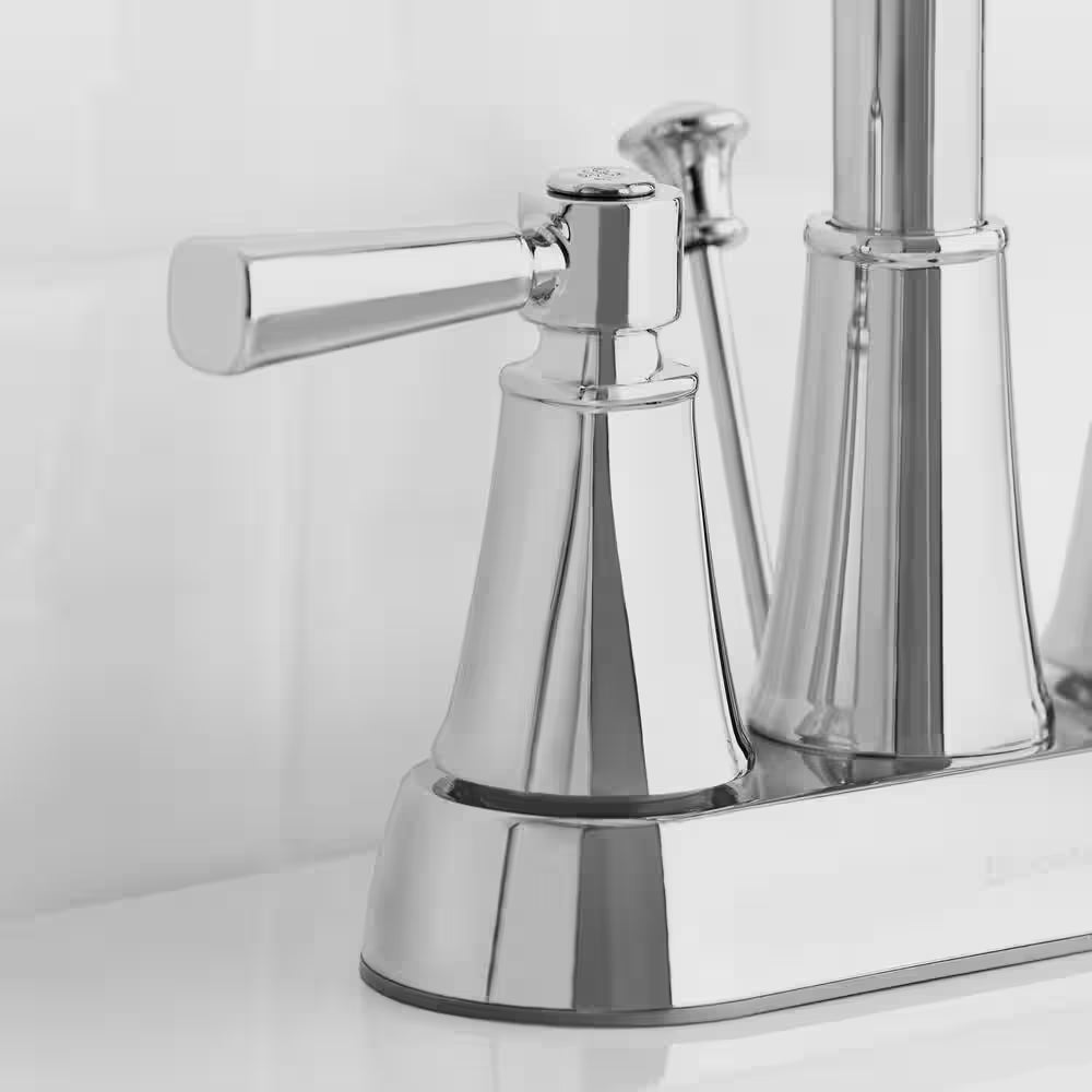 Melina 4 In. Centerset Double Handle High-Arc Bathroom Faucet in Chrome