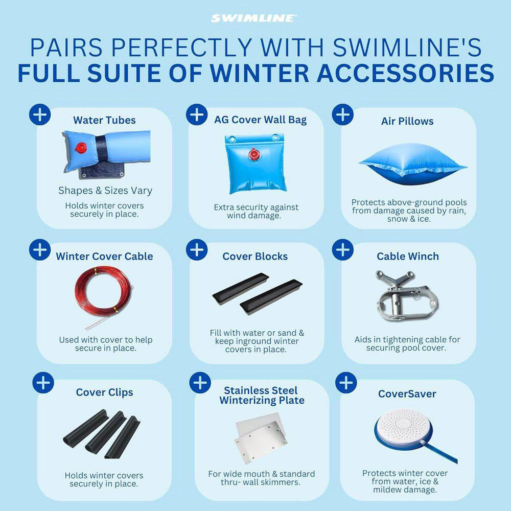 Hydrotools Supreme Guard Winter Pool Cover for 18 X 36 Ft. Inground Pools