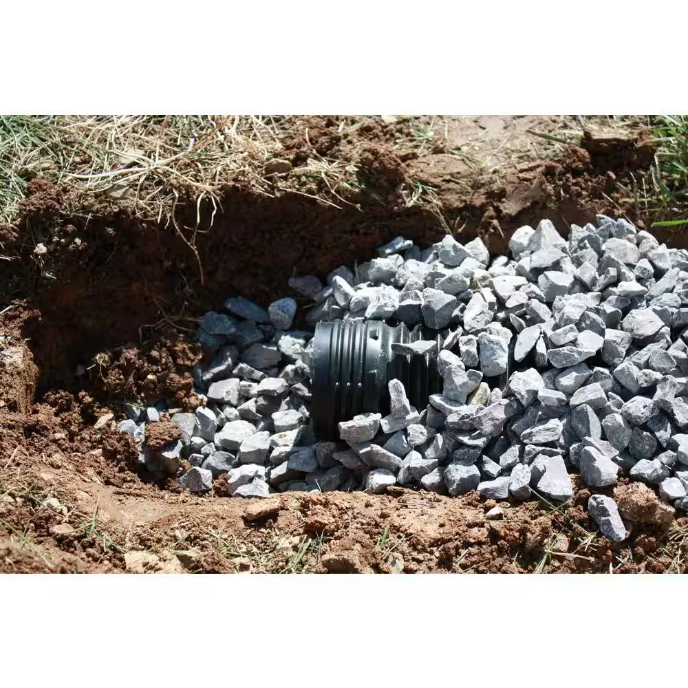FLEX Drain 4 In. X 50 Ft. Black Copolymer Solid Drain Pipe
