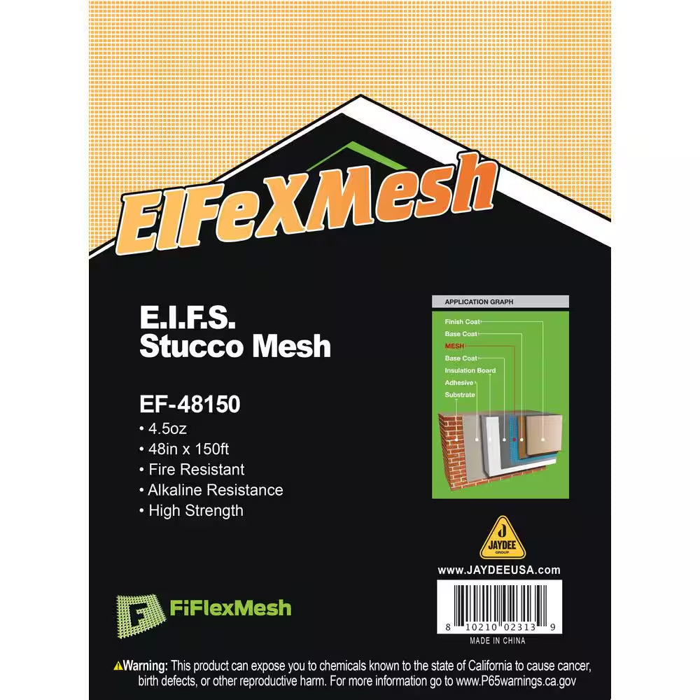 48 In. W X 150 Ft. L Non-Adhesive EIFS Stucco Mesh