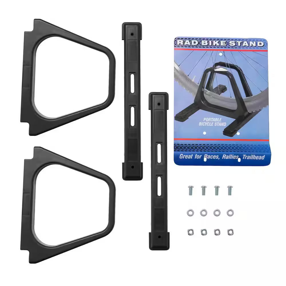 Black 1-Bike Portable Floor Stand Garage Bike Rack