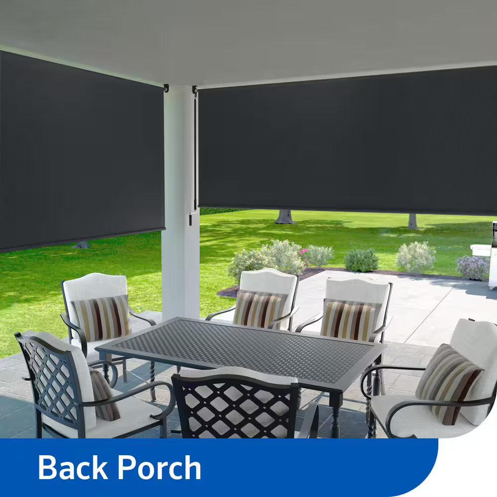 Montecito Cordless UV Blocking Fade Resistant Fabric Exterior Roller Shade 96 In. W X 96 In. L