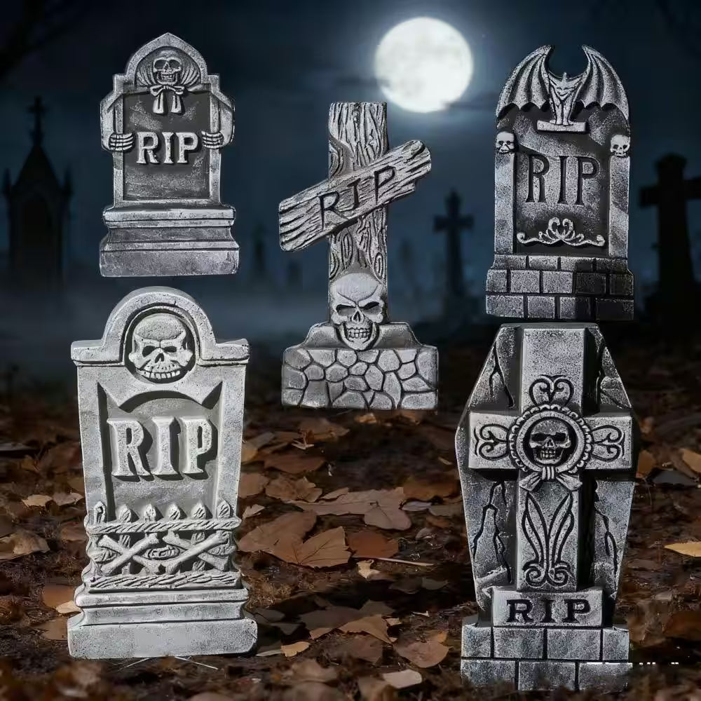 17” Halloween Foam RIP Graveyard Tombstones