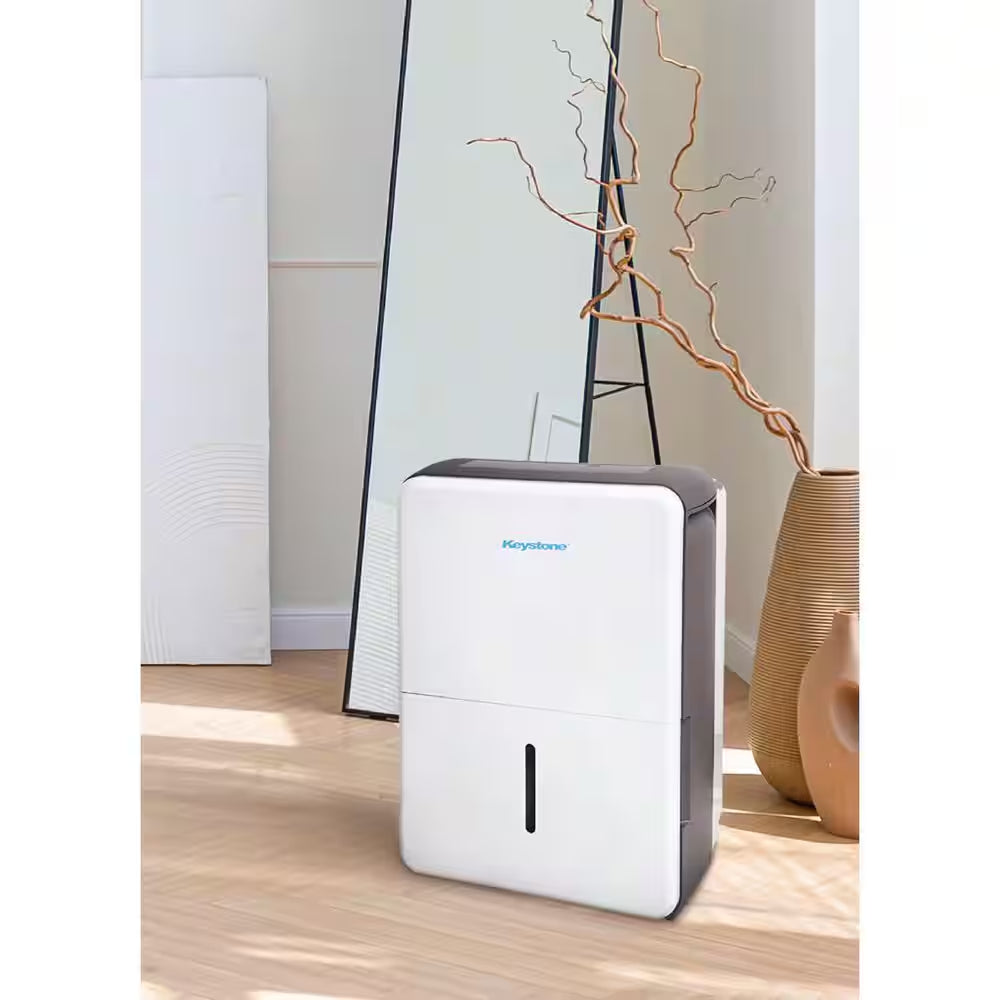 22 Pt. 1,500 Sq. Ft. Portable Dehumidifier for Large Rooms in White with Auto-Shutoff and Timer