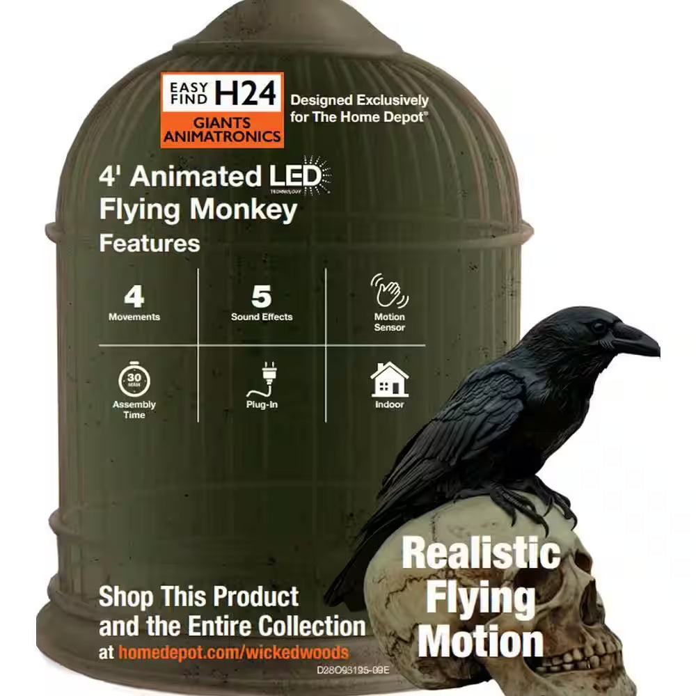 4 FT Animated LED Flying Monkey