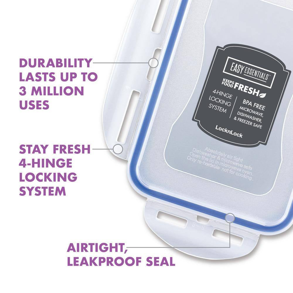 Easy Essentials 10-Piece Square Food Storage Container Set,