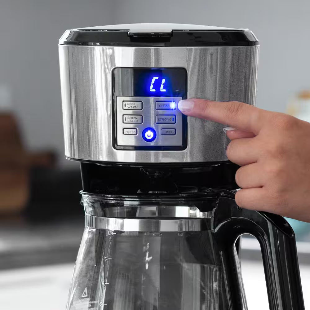 12-Cup Silver Accents Programmable Coffeemaker with Vortex Technology