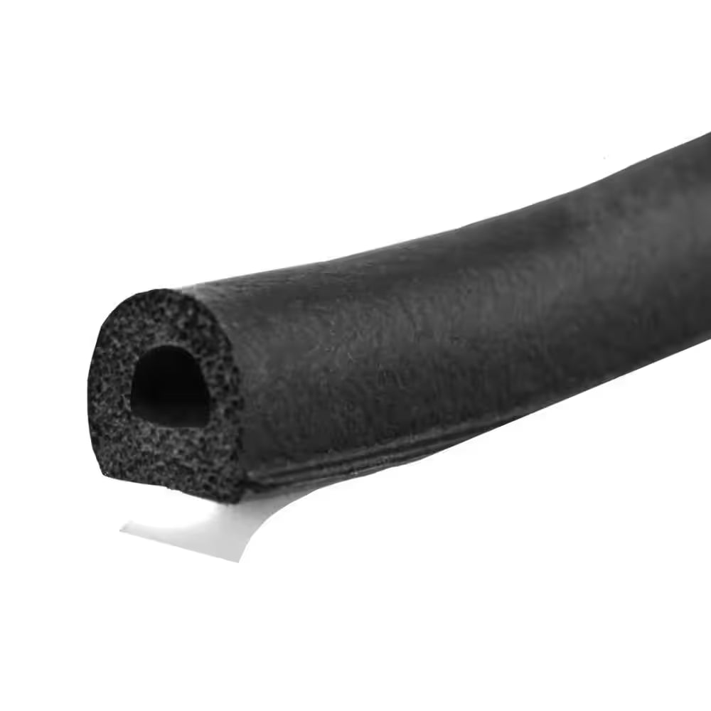 17 Ft. Black Small Rubber Auto & Marine Weatherseal for All Climates