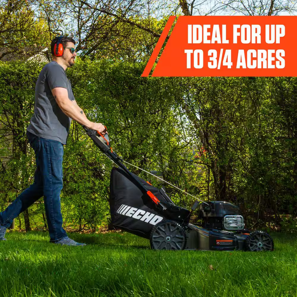 21 In. 163 Cc Briggs and Stratton Gas 3-In-1 One Blade RWD Self-Propelled Walk behind Lawn Mower W/ 7 Height Adjustments