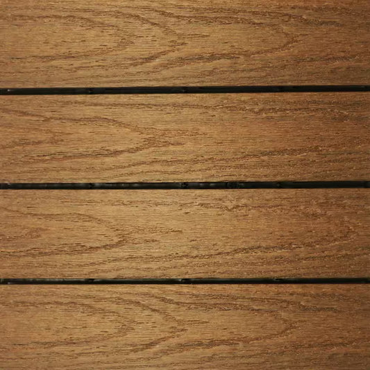 Ultrashield Naturale 1 Ft. X 1 Ft. Quick Deck Outdoor Composite Deck Tile in Peruvian Teak (10 Sq. Ft. per Box)