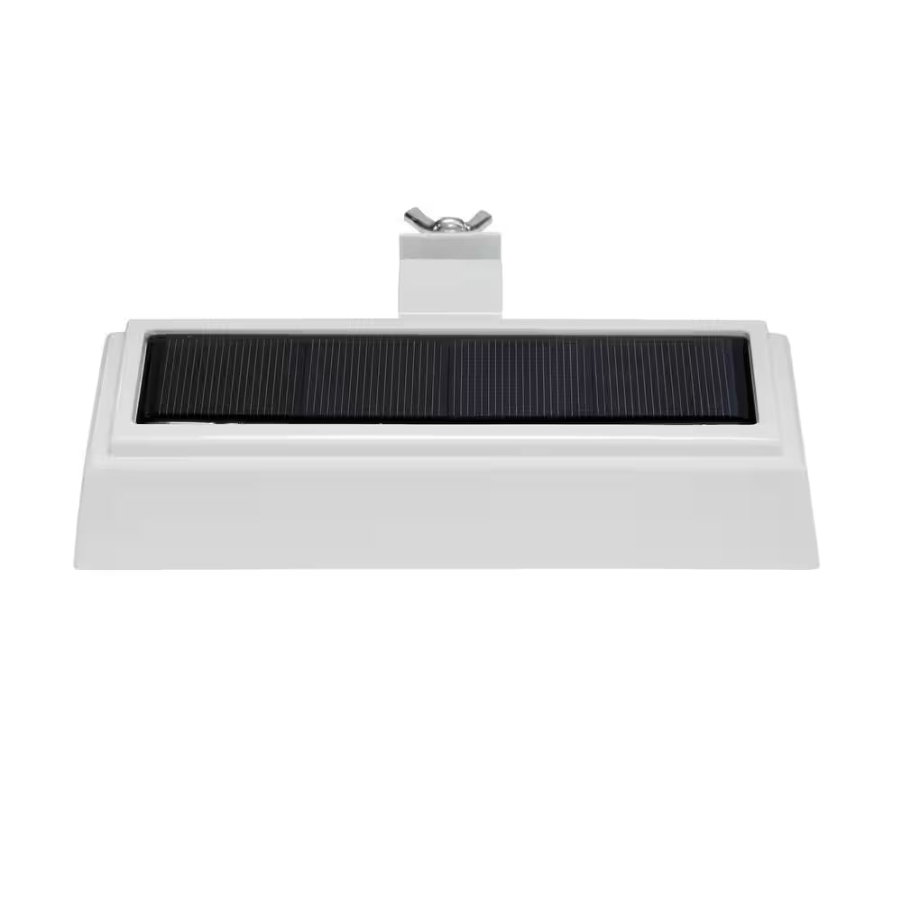 20 Lumen White LED Weather Resistant Outdoor Solar Gutter Landscape Flood Light (2-Pack)