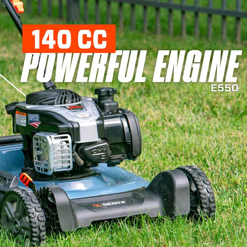 21 In. 140Cc 4-Cycle Briggs and Stratton Engine Gas Push Lawn Mower with 3-In-1 Mulching Bagging Side Discharge